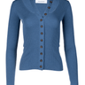 Naadam Ribbed Fitted Cut Out Cardigan in French Blue - Estilo Boutique