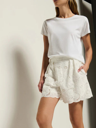 Nation Archer Lace Short in White