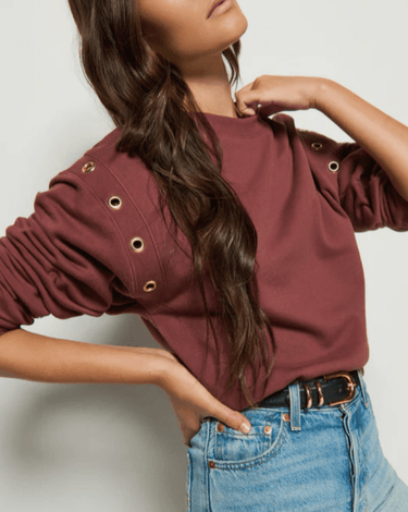 Nation Arlem Sweatshirt in Brunette - Estilo Boutique