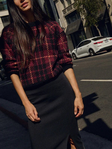 Nation Brice Sweater in Party Plaid - Estilo Boutique