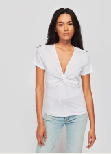 Nation Caprice Twisted Cap Sleeve in White - Estilo Boutique