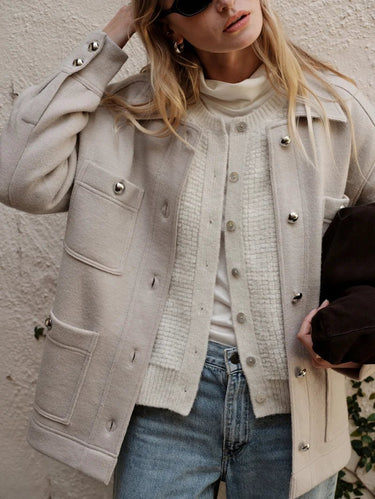 Nation Francesca Car Coat in Champagne