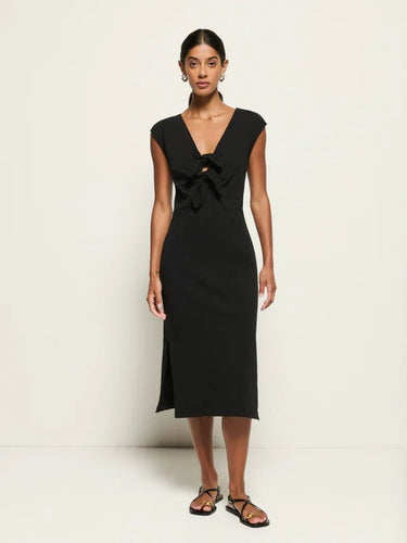 Nation Kalee Column Dress in Jet Black