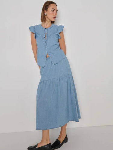 Nation Liza Skirt in Chambray