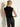 Nation Lulu Mock Neck Top in Jet Black