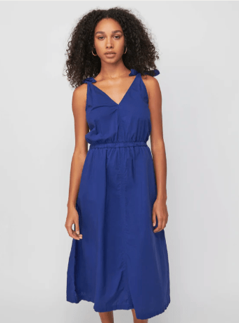 Nation Marcela Tie Strap Midi Dress in Cobalt - Estilo Boutique