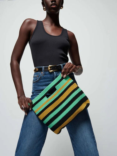 Nation Seaside Crochet Bag in Katydid Stripe
