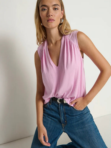Nation Selma V Neck Tank in Lilac