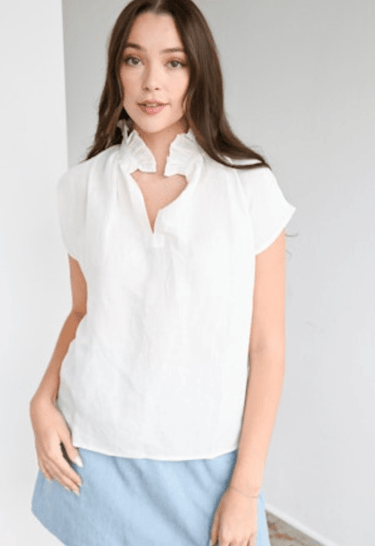 Never A Wallflower Vicki Short Sleeve Top in Dancer - Estilo Boutique