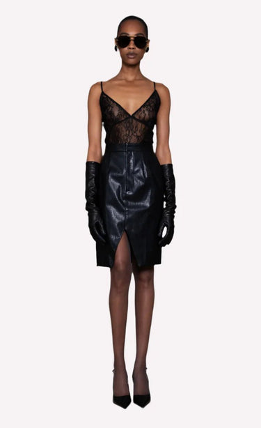 Nonchalant Leo Skirt in Black - Estilo Boutique