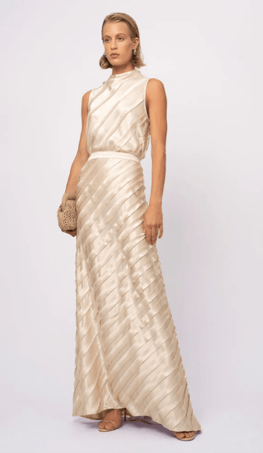 Nonchalant Mara Skirt in Champagne - Estilo Boutique