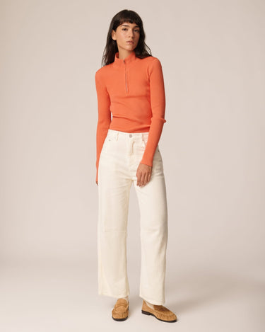 Oncept Selma Corduroy Pant in Ivory