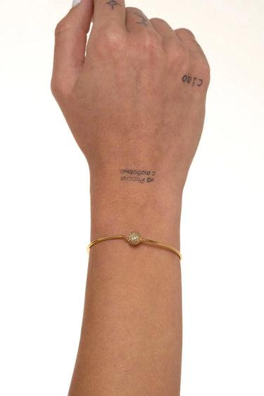 Paula Rosen Globe Bangle in Gold