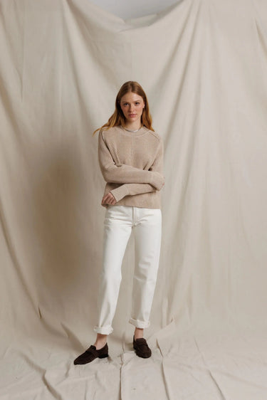 Perfect White Tee Alexa Sweater in Ochre