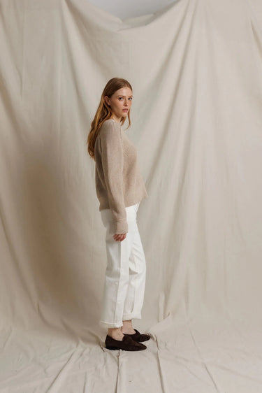 Perfect White Tee Alexa Sweater in Ochre