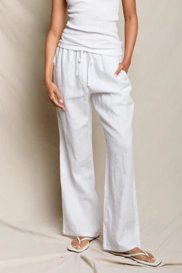 Perfect White Tee Lorana Pant in White