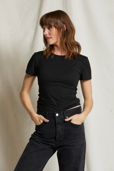 Perfect White Tee Tai Crew Tee in True Black - Estilo Boutique