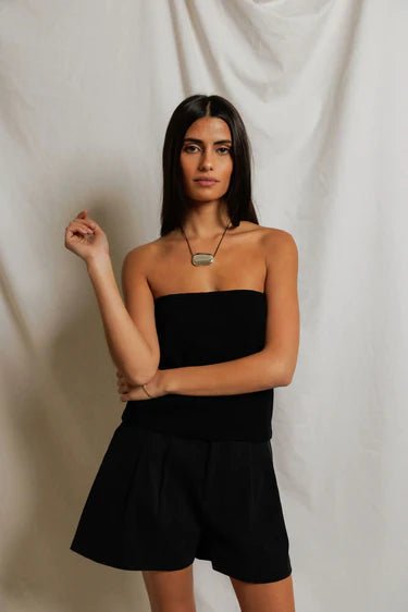 Perfect White Tee Talula Top in True Black