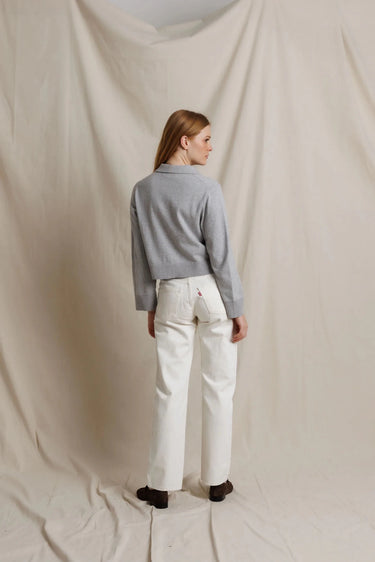Perfect White Tee Ximena Sweater in Heather Grey