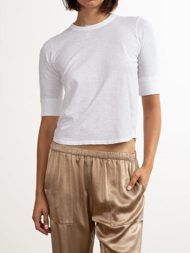 Pharaoh Giada Slim Crew in Supima Slub in White