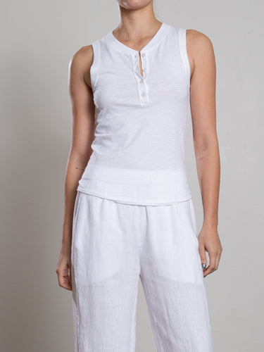 Pharaoh Kiera Tank in Supima Slub in White