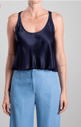 Pharaoh Maggie Tank in Vintage Satin in Night