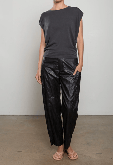 Pharaoh Torrance Pant in Faux Leather in Black