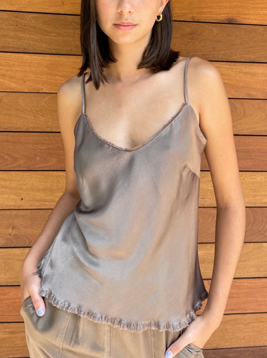 Pharoah Dawn Cami Vintage Satin in Anthracite - Estilo Boutique