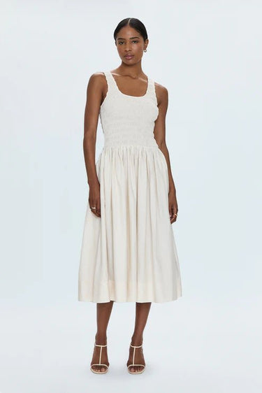 Pistola Alessia Smocked Drop Waist Dress in Shell - Estilo Boutique
