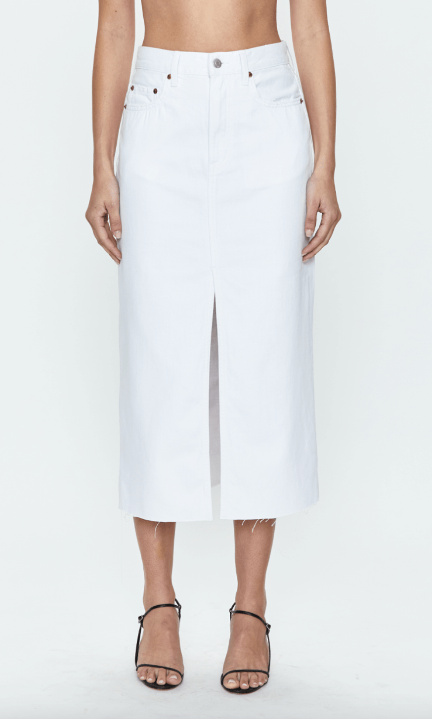 Pistola Alice Midi Skirt in White - Estilo Boutique