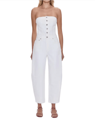 Pistola Daphne Arched Leg Jumpsuit in Vivid White - Estilo Boutique