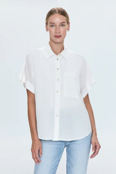 Pistola Donnie Button Up in Le Blanc - Estilo Boutique