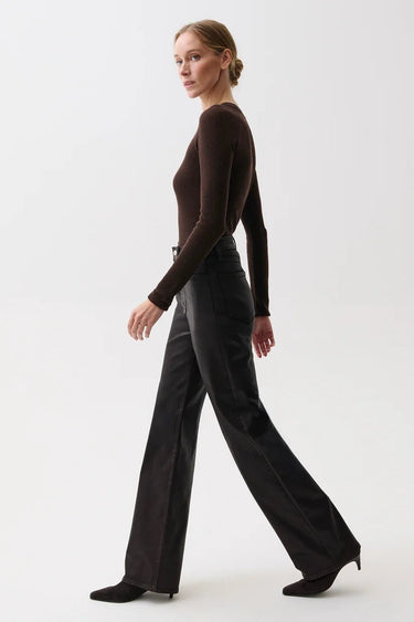 Pistola Evie High Rise Slim Boot in Coated Mocha