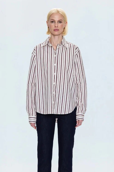 Pistola Finlay Shirt in Claret Stripe