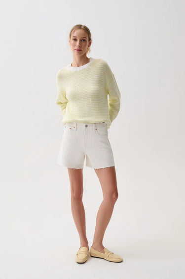 Pistola Kennedy Mid Rise Shorts in Antique White
