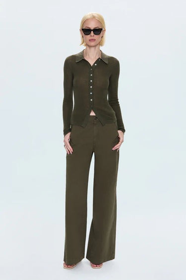 Pistola Korey Fitted Rib Cardigan in Sequoia