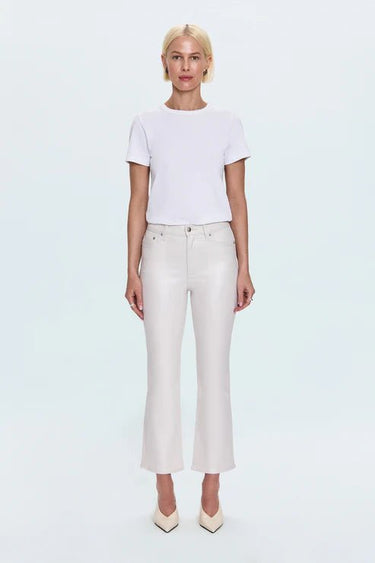 Pistola Lennon Crop Boot Jean in Ivory Luster