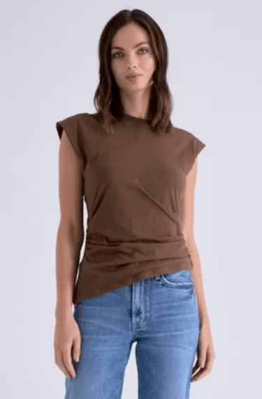 Pistola Nya Draped Tee in Java