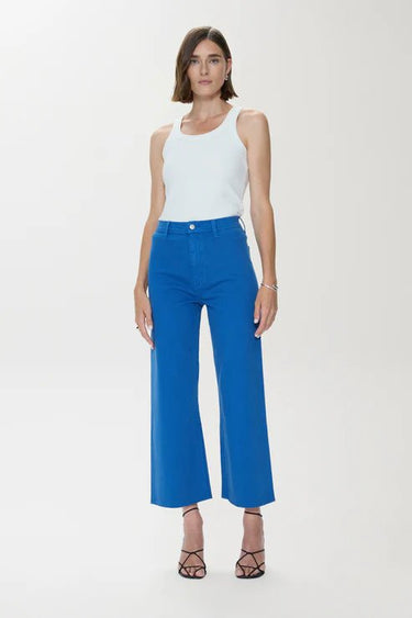 Pistola Penny Crop High Rise Wide Leg Jean in Ciel