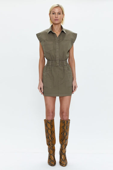 Pistola Rosie Mini Dress in Dark Olive - Estilo Boutique