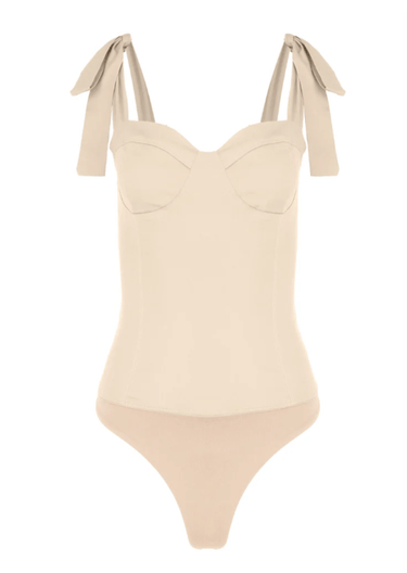 Prime of Lime Victoria Bodysuit in Oat