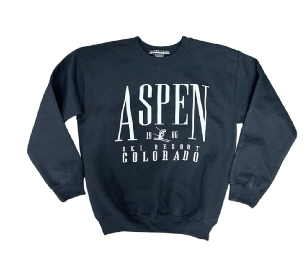 Prince Peter Aspen Ski Sweatshirt in Black - Estilo Boutique