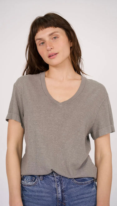 Ragabond Hemp V - Neck Tee in Smokey - Estilo Boutique