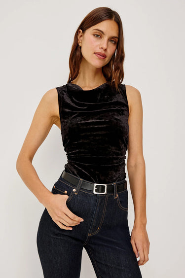 Rails Fete Top in Black Velvet