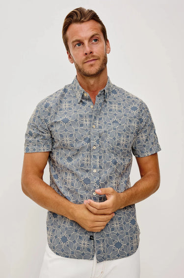 Rails Hale Shirt in Whirling Daisy Steel