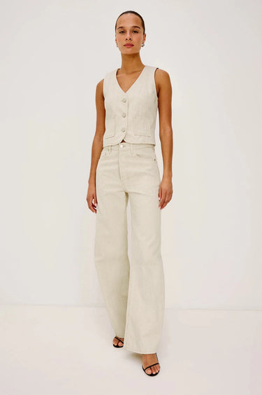 Rails La Jolla Vest in Ecru Railroad Stripe