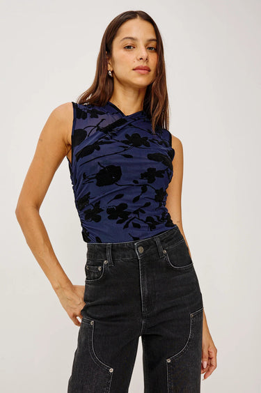 Rails Lauris Top in Navy Tossed Rose