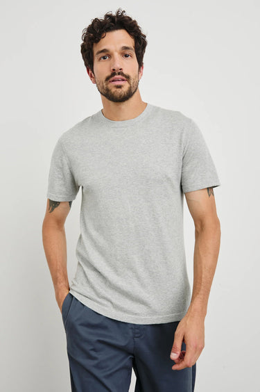 Rails Mason Cotton Cashmere T-Shirt in Heather Grey