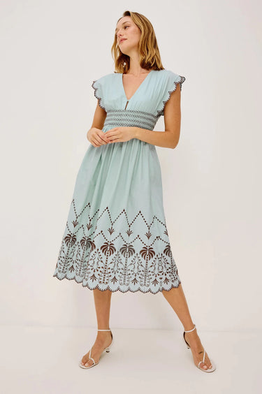 Rails Roxanne Dress in Ocean Palms Embroidery