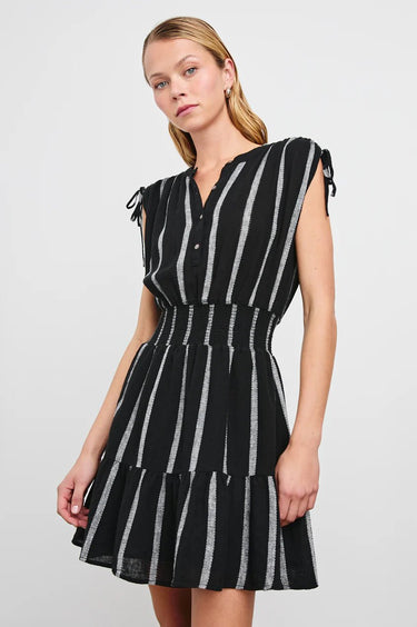 Rails Samina Dress in Ash Leno Stripe